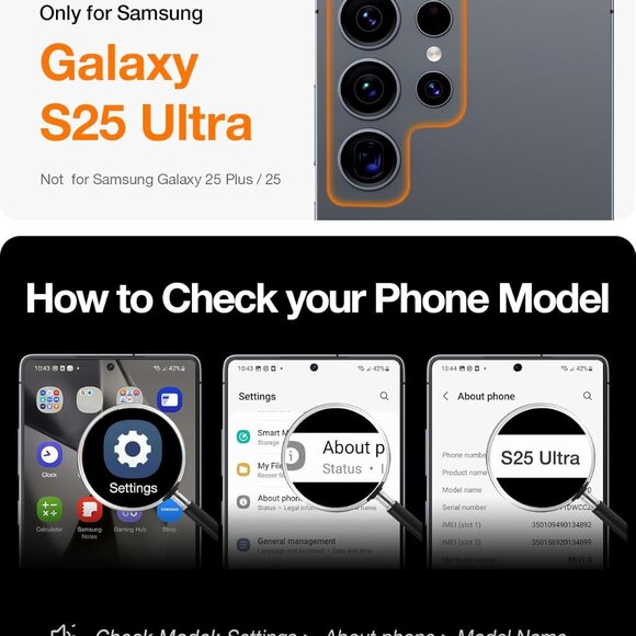 Samsung Galaxy S25 Ultra Case MagSafe Kickstand Magnetic Seamless Stand-Black - Picture 10 of 11